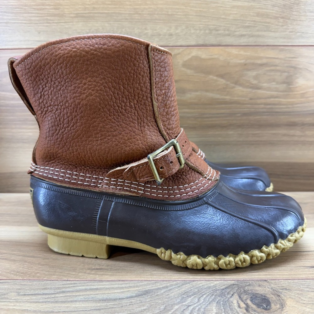 LL Bean Lounger Boots Womens 7 M Tumbled Leather Waterproof Outdoor Heritage